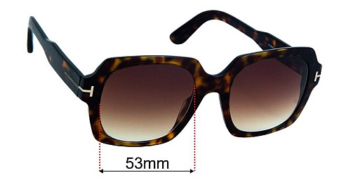 Tom Ford Autumn TF660 53mm Replacement Lenses
